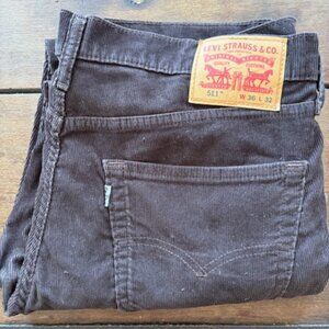 Levi's 511 Corduroy Brown  36x32